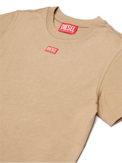 T-shirt bambino Diesel beige a manica corta DIESEL KIDS | J027700CATMK726